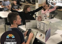 Students celebrating during a Dungeons and Dragons session